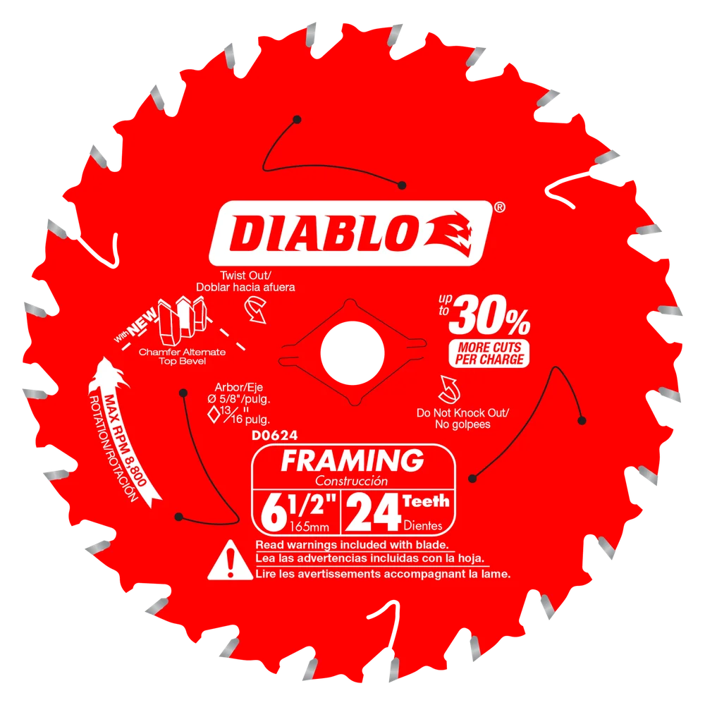 Diablo 6-1/2 in. 24-Tooth Framing Saw Blade Diablo 6-1/2 in. 24-Tooth Framing Saw Blade